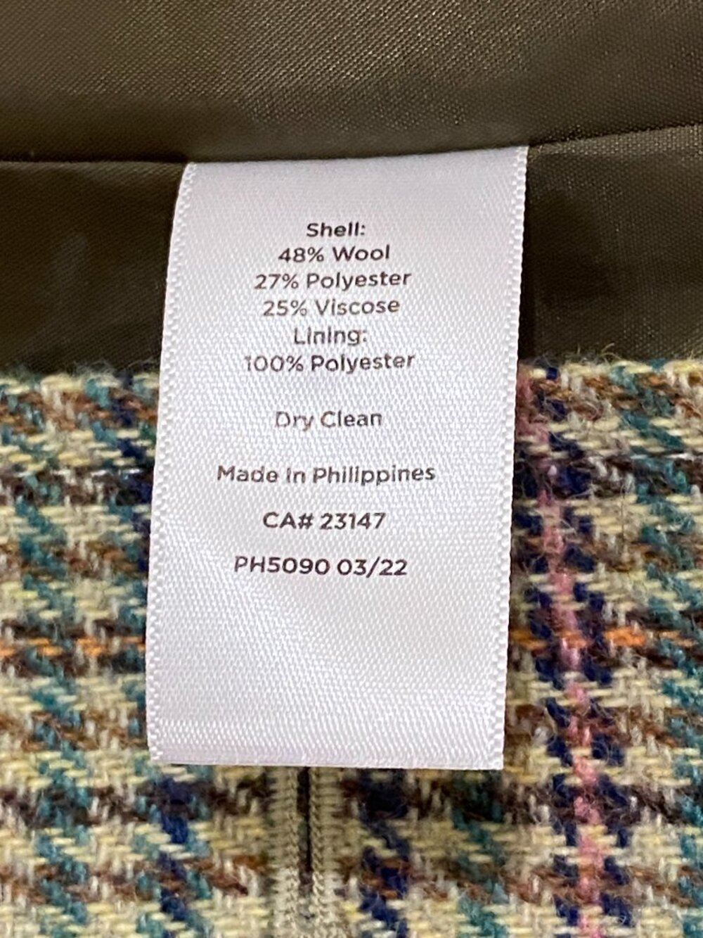 NWT Talbots Sz 14W Womens Wool Blend Jacket Button Front Pockets 2 Pockets Check - Picture 12 of 13